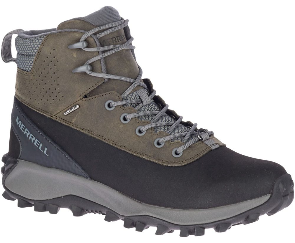 Botas Homem - Merrell Thermo Kiruna Mid Shell Waterproof - Cinzentas/Pretas - YQB391670